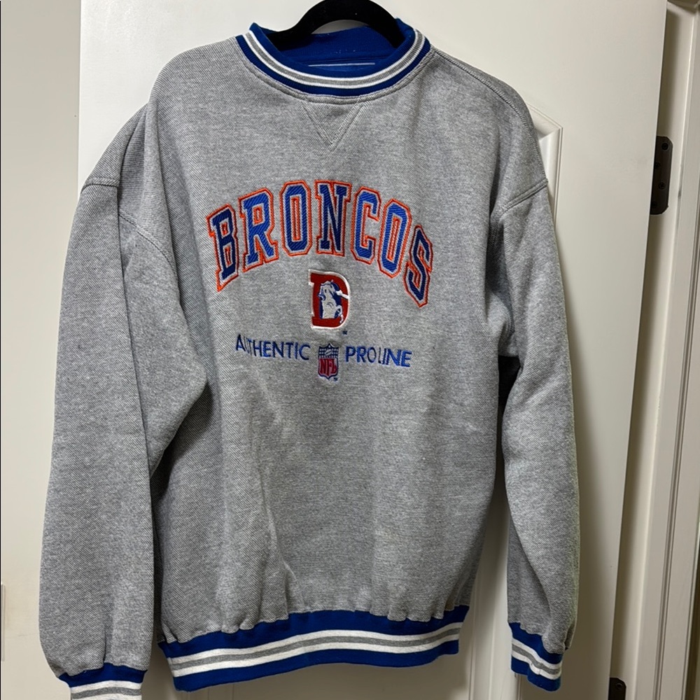 Vintage Gray Broncos Sweatshirt